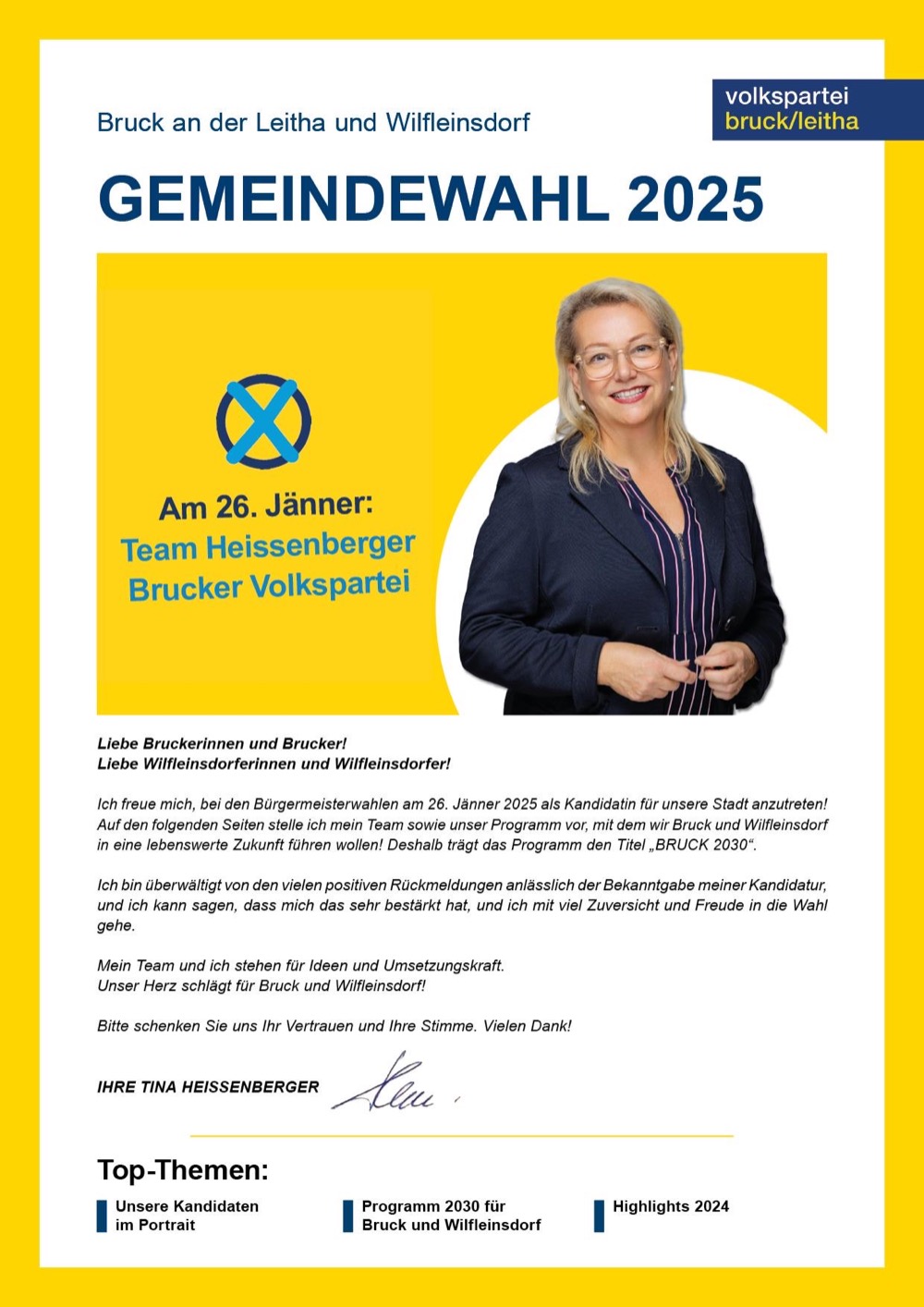 Unser Wahlprogramm mit allen Kandidatinnen und Kandidaten wird diese Woche an alle Brucker und Wi...
