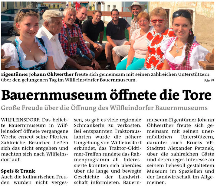 STR Alexander Petznek und GR Thomas Riegler besuchten das Bauernmuseum in Wilfleinsdorf.