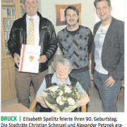 STR Alexander Petznek gratuliert Elisabeth Spellitz zum 90. Geburtstag.